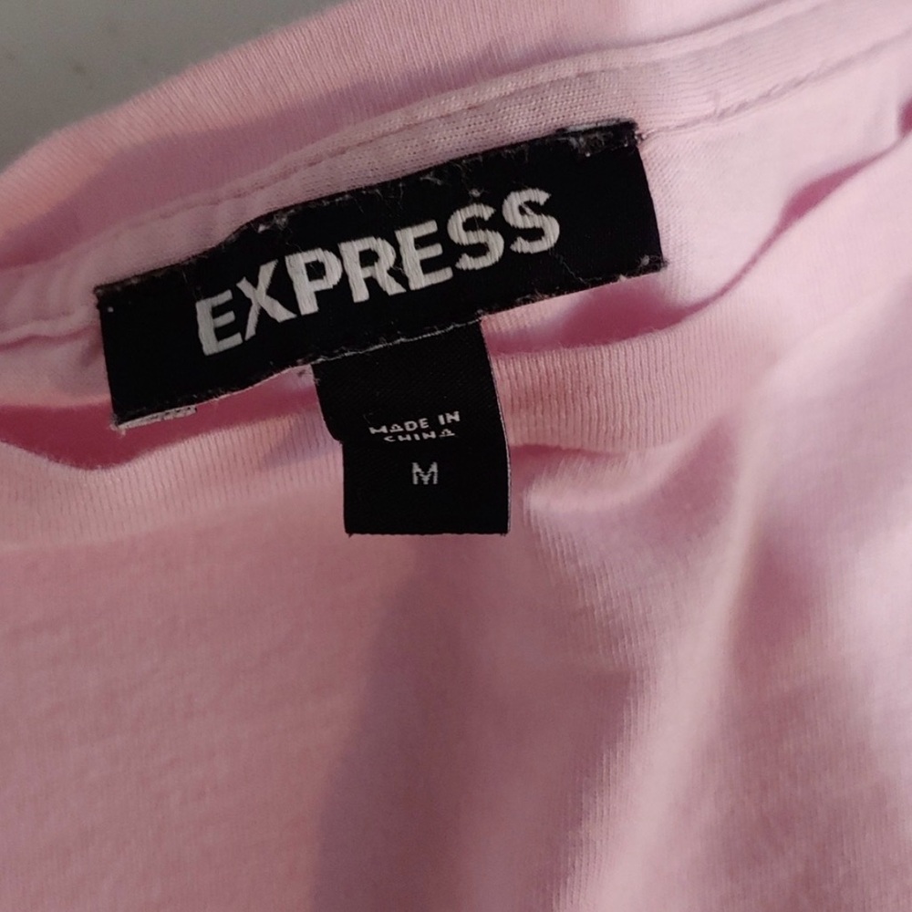 Express Light Pink Blouse with Ruffle Sleeves - Picture 2 of 8